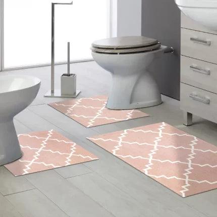 Tappeto Cotone ART DECO Rosa - LONORA