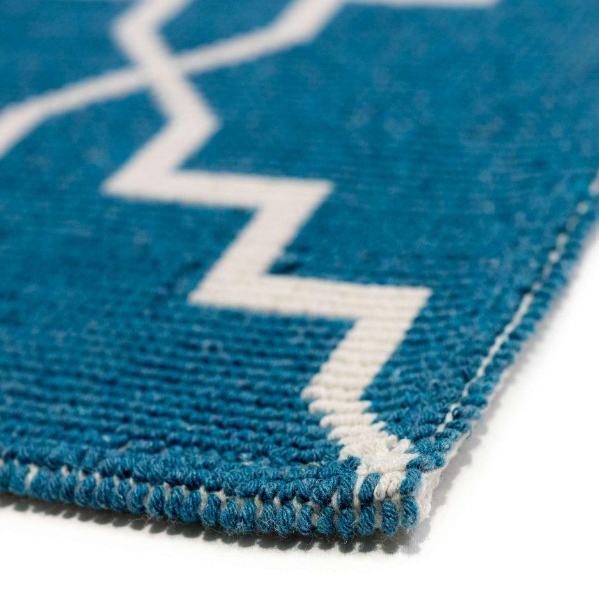 Tappeto Cotone ART DECO Blu - LONORA