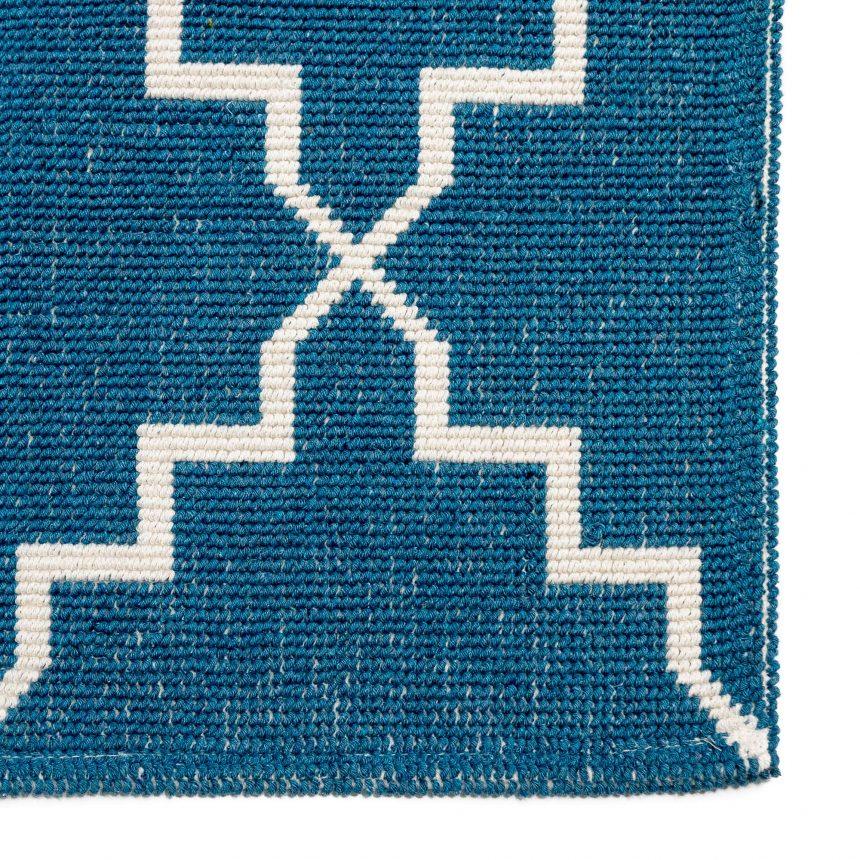 Tappeto Cotone ART DECO Blu - LONORA