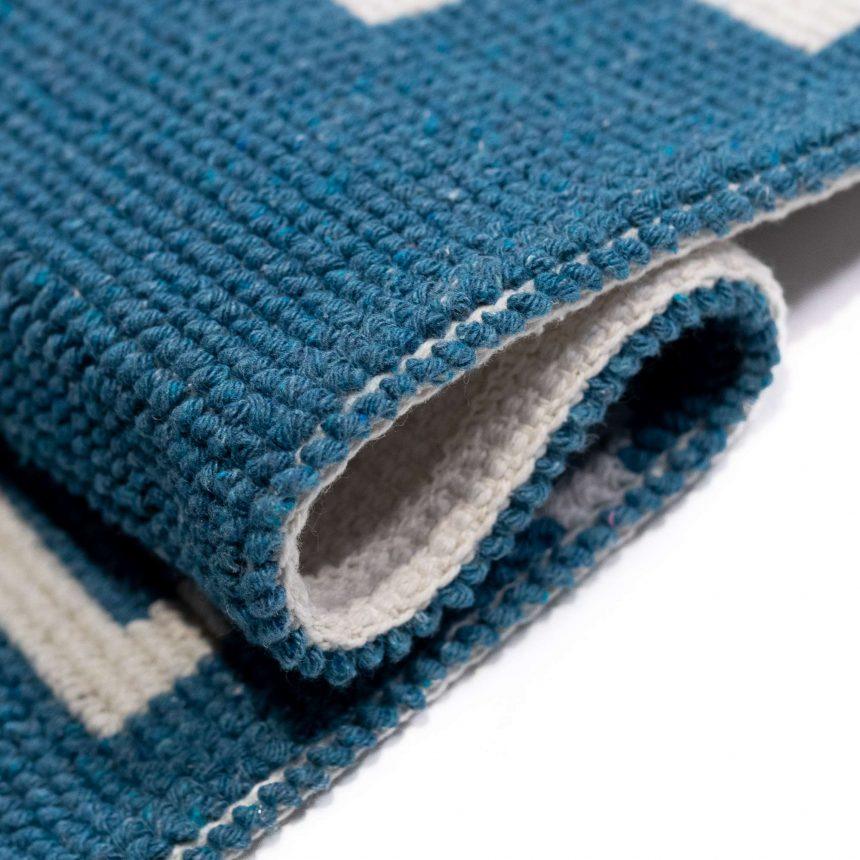 Tappeto Cotone ART DECO Blu - LONORA