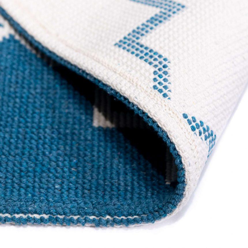Tappeto Cotone ART DECO Blu - LONORA
