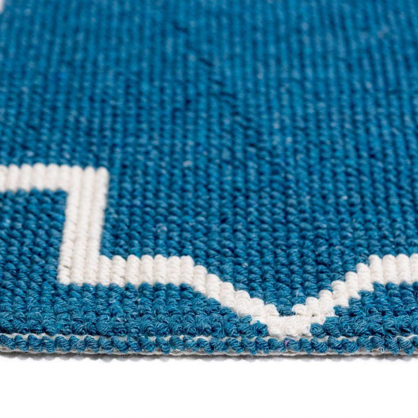 Tappeto Cotone ART DECO Blu - LONORA