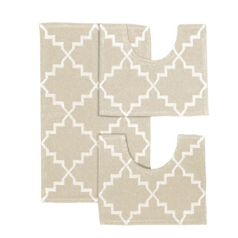 Tappeto Cotone ART DECO Beige - LONORA