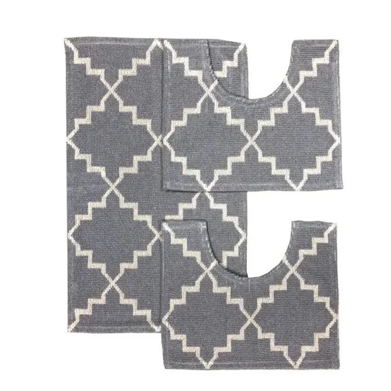 Tappeto Cotone ART DECO Grigio - LONORA