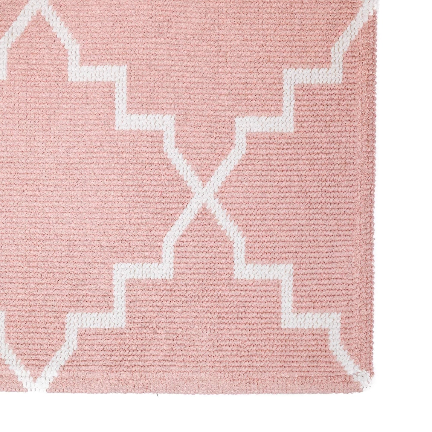 Tappeto Cotone ART DECO Rosa - LONORA