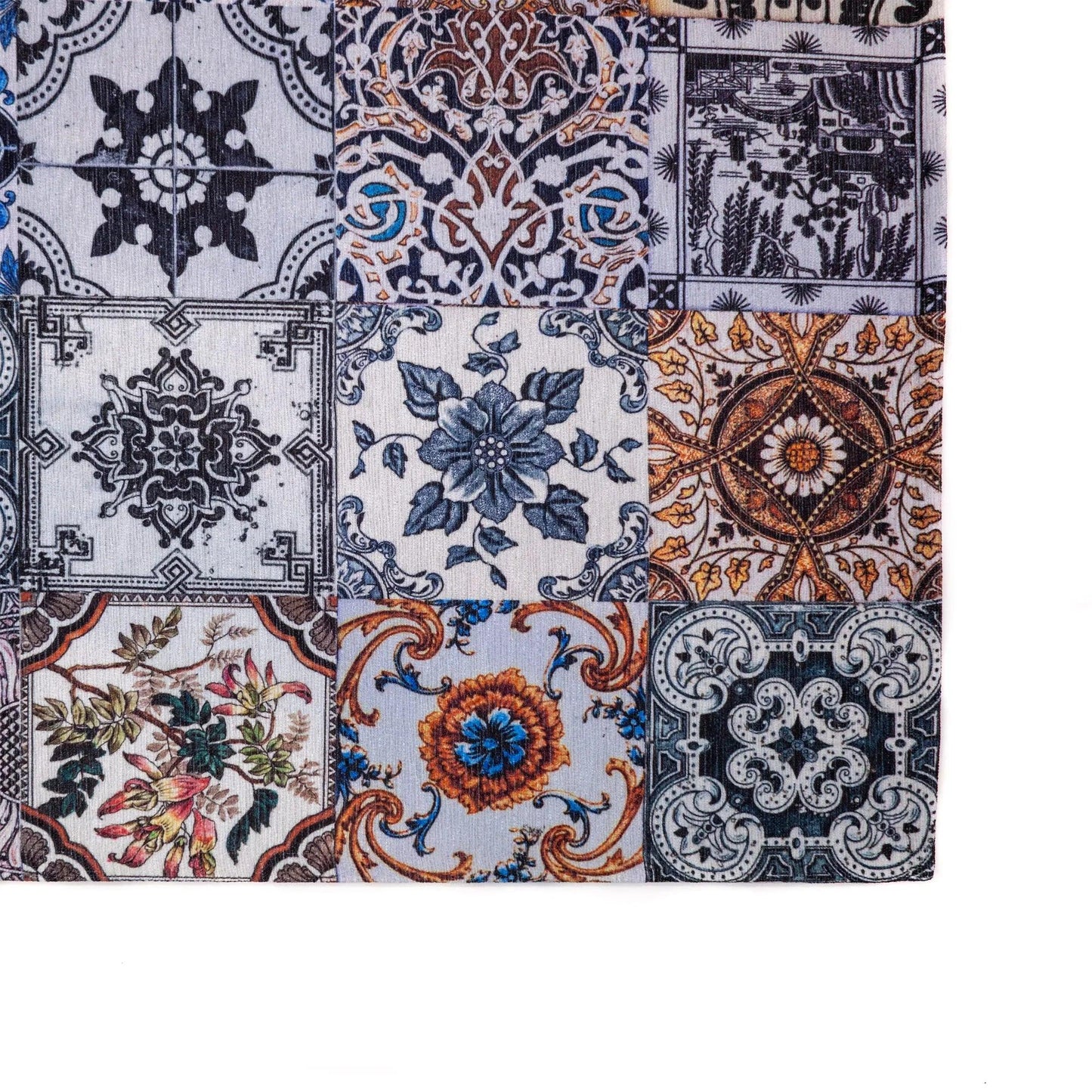 Tappeto Digital Chenille Azulejo C-3803 - LONORA