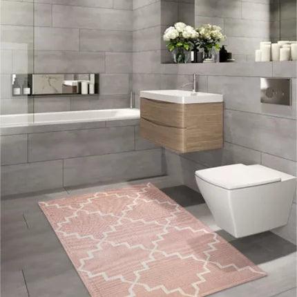 Tappeto Cotone ART DECO Rosa - LONORA