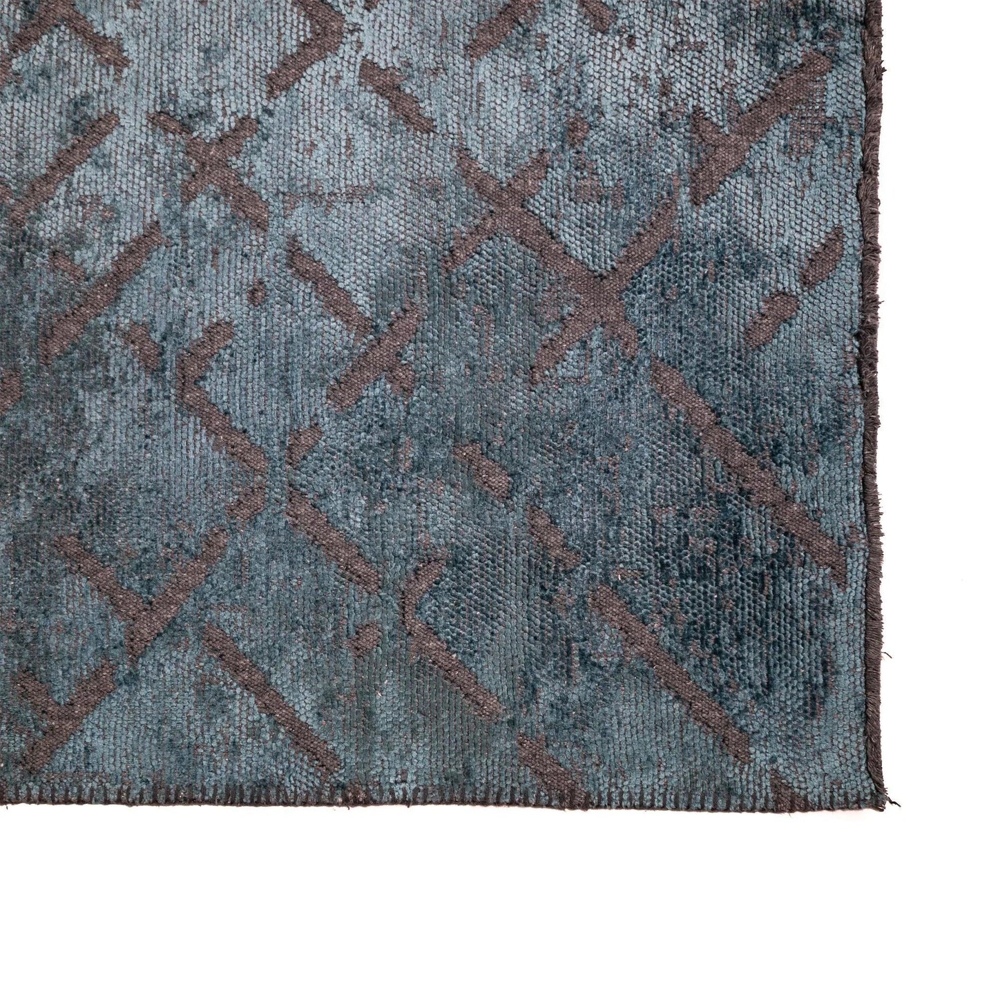 Tappeto Cotone/Ciniglia CRYSTAL Petrolio - LONORA