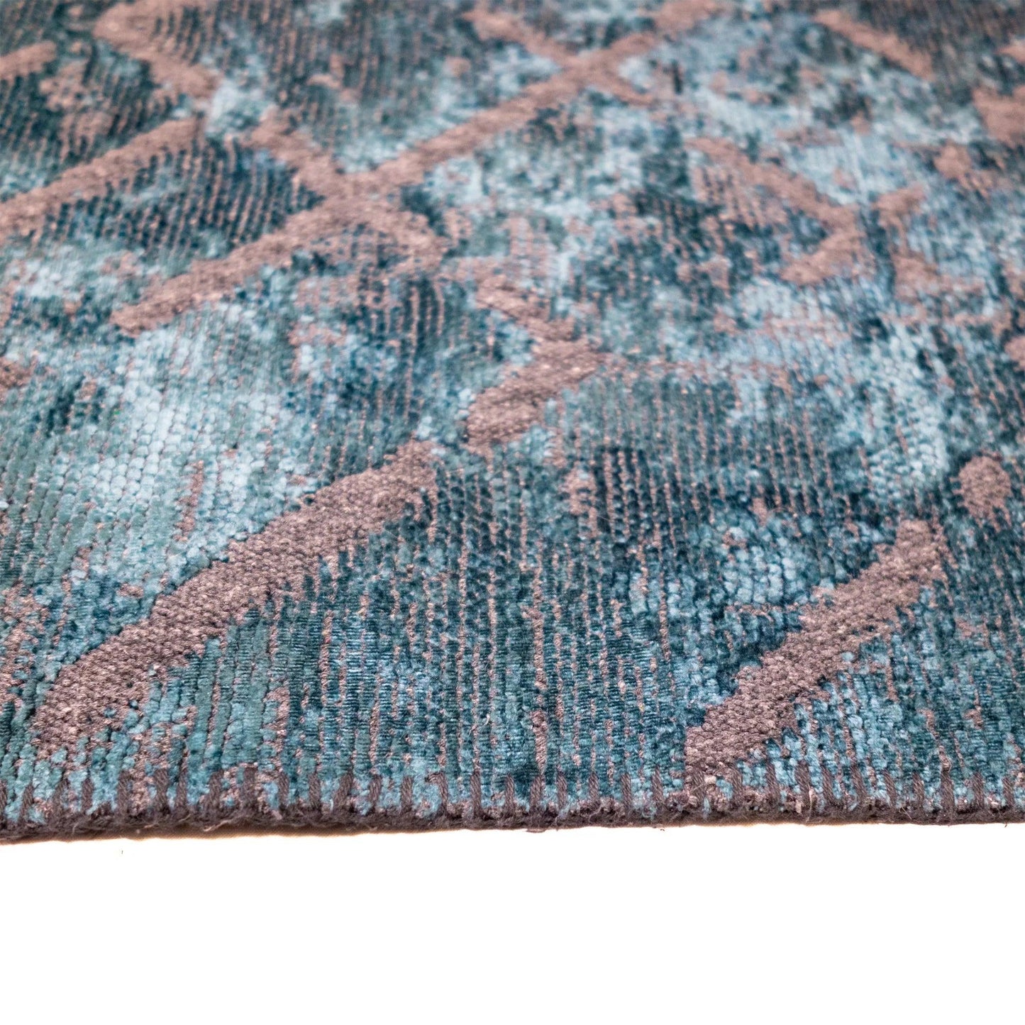 Tappeto Cotone/Ciniglia CRYSTAL Petrolio - LONORA