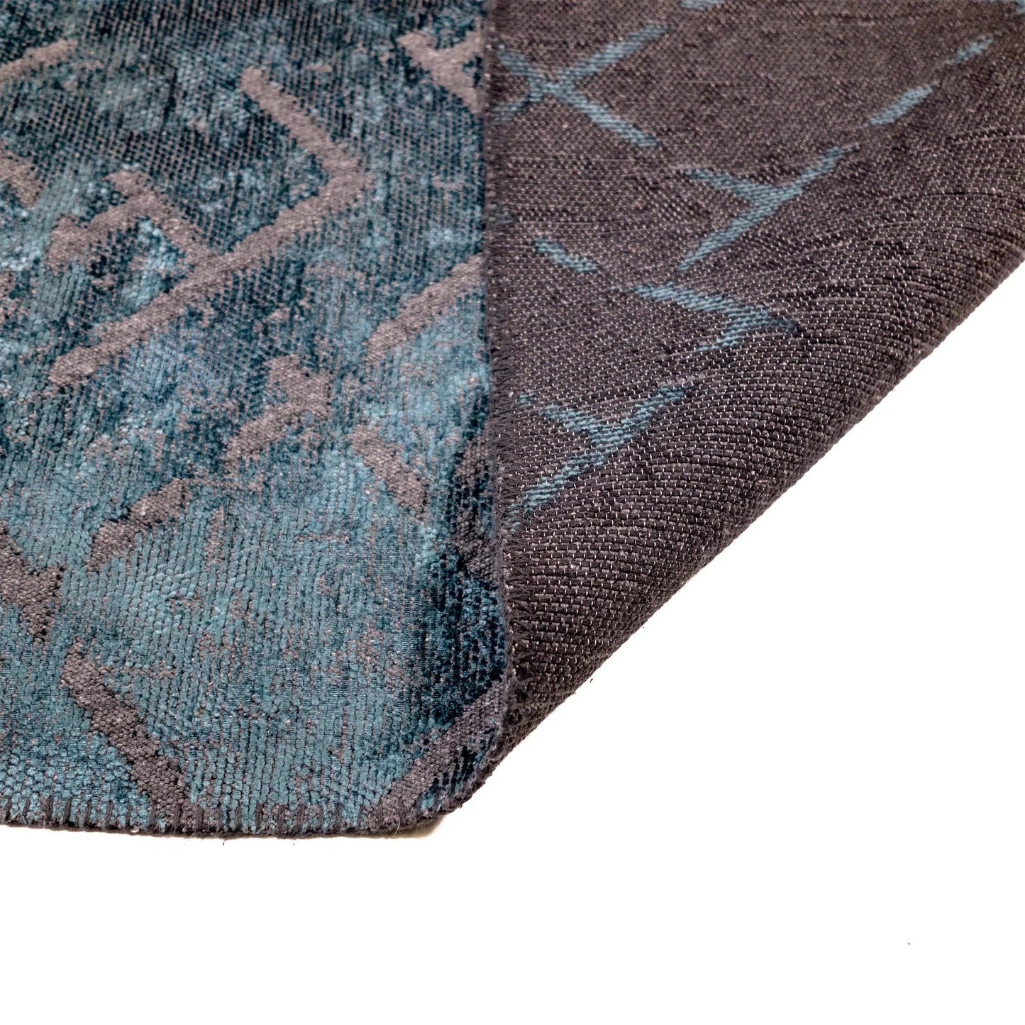 Tappeto Cotone/Ciniglia CRYSTAL Petrolio - LONORA