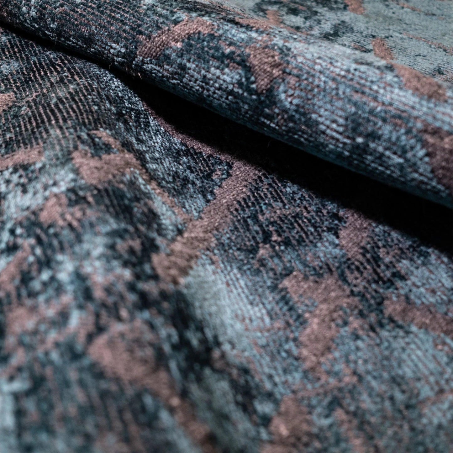 Tappeto Cotone/Ciniglia CRYSTAL Petrolio - LONORA