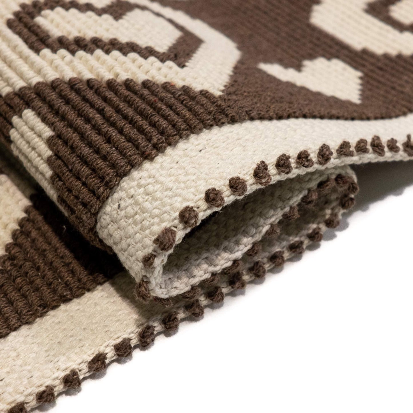 Tappeto Cotone HEARTS Marrone - LONORA