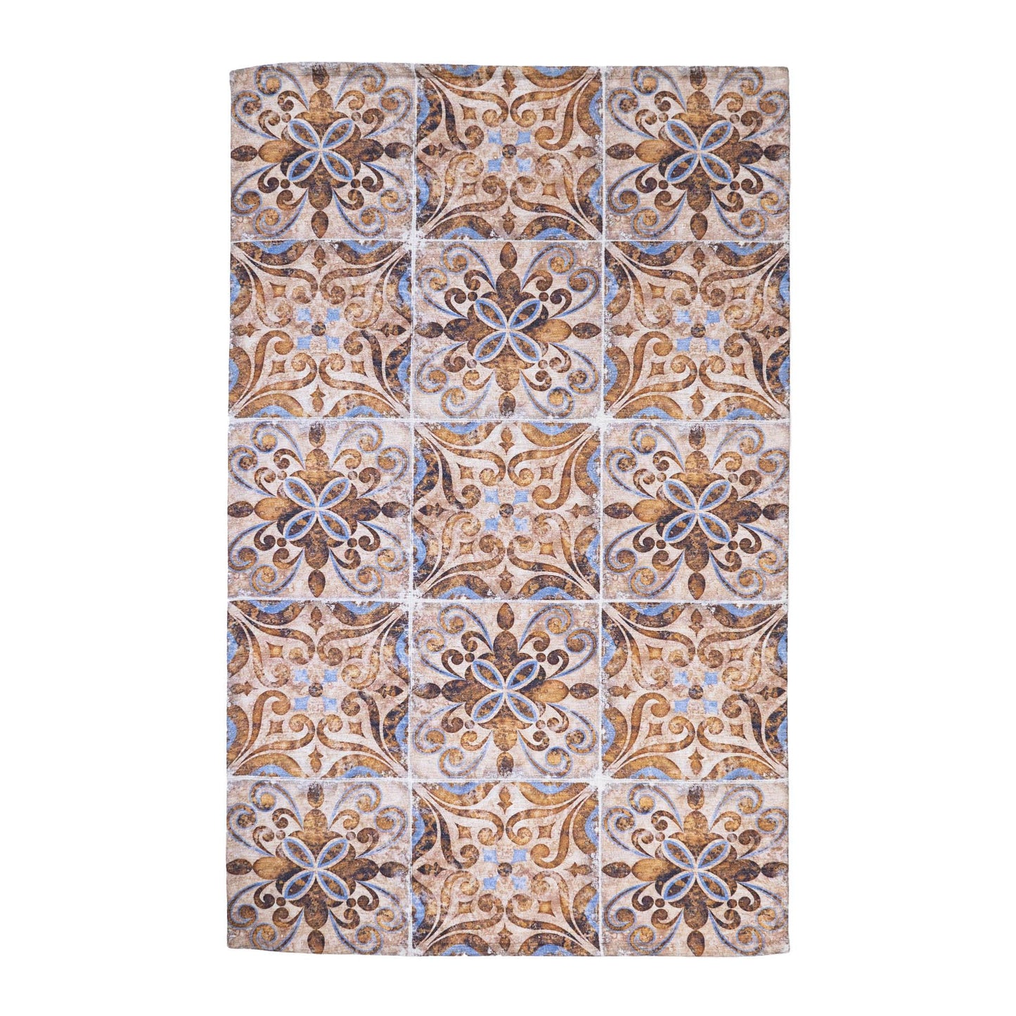 Tappeto Digital Chenille Azulejo C-1857 - LONORA