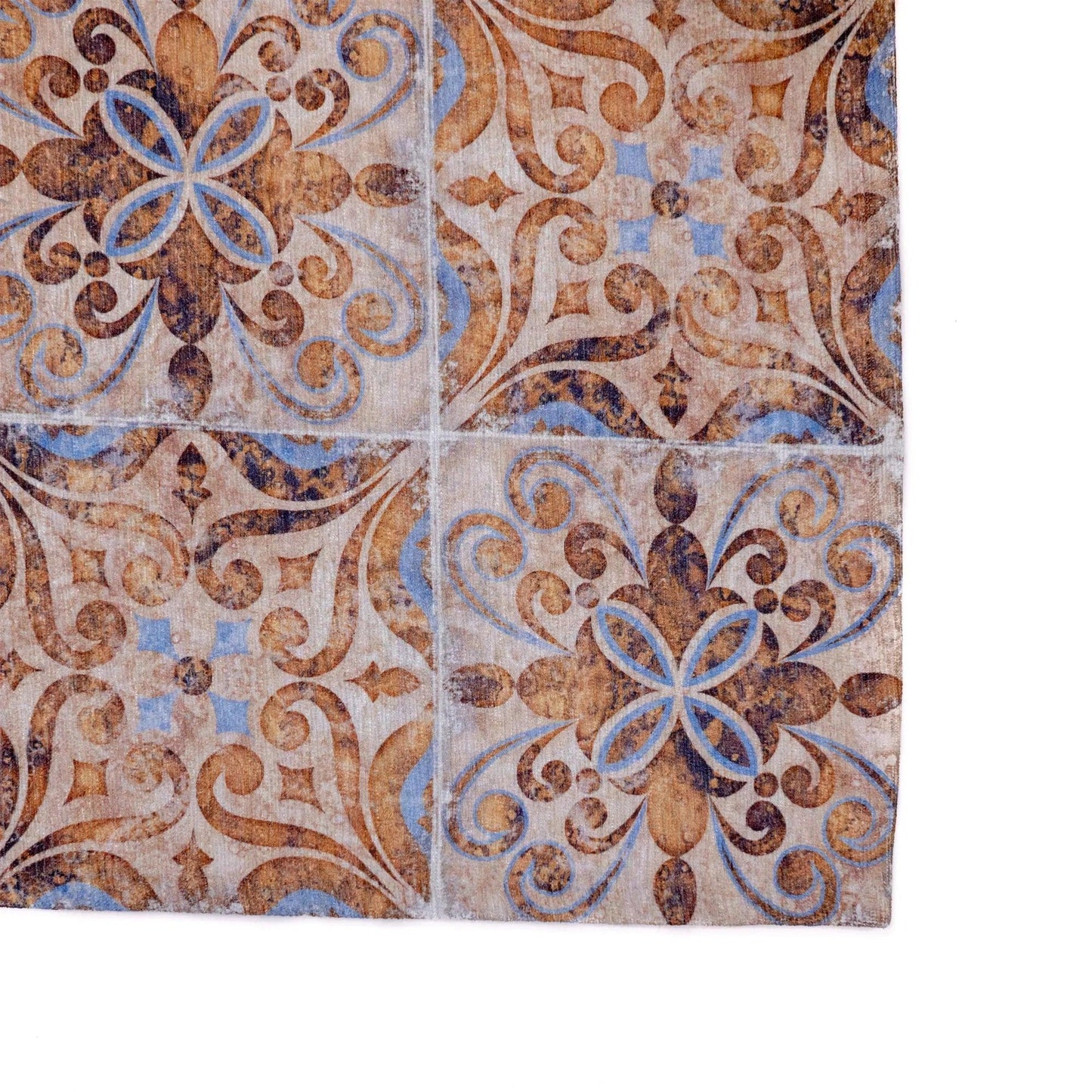 Tappeto Digital Chenille Azulejo C-1857 - LONORA