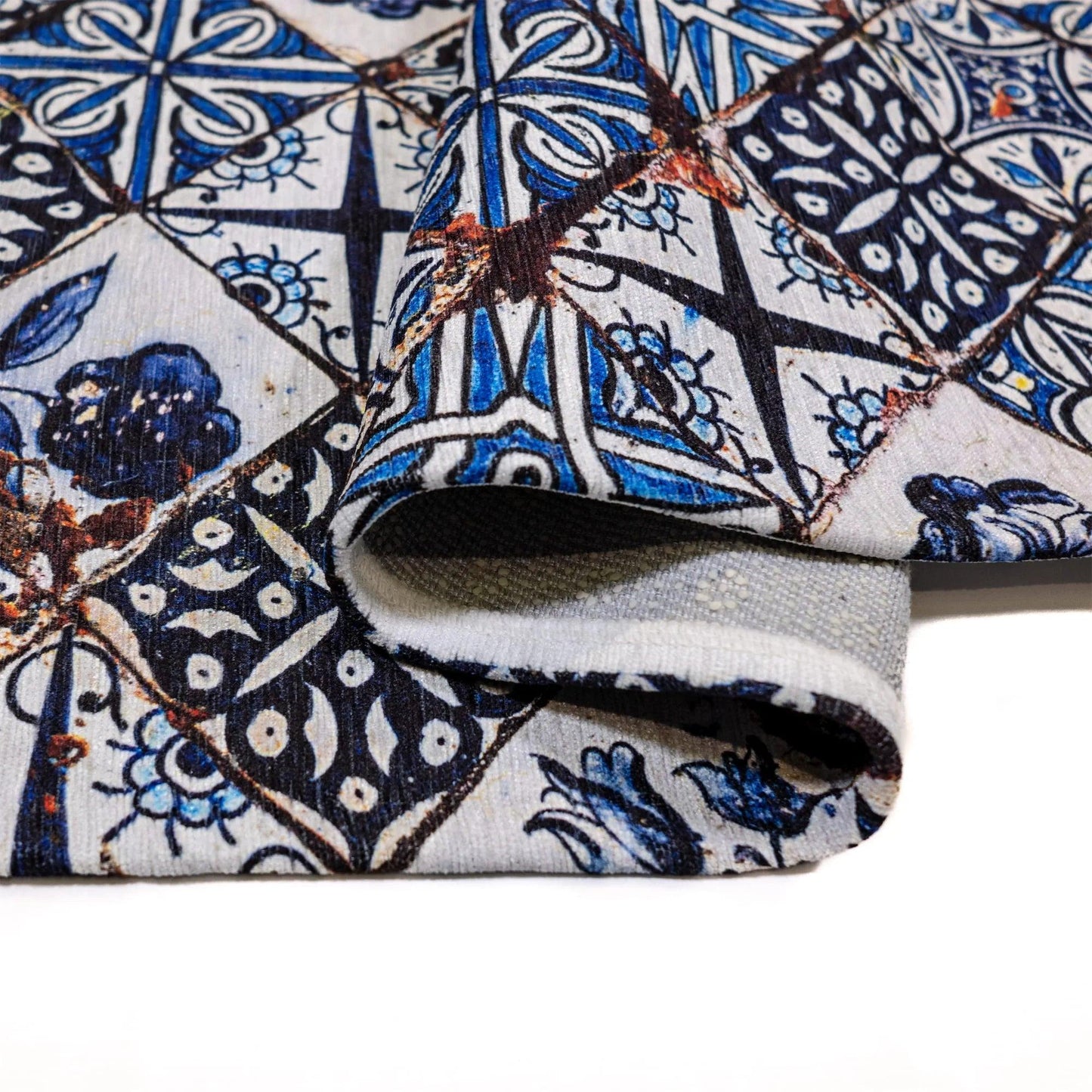 Tappeto Digital Chenille Azulejo C-3725 - LONORA