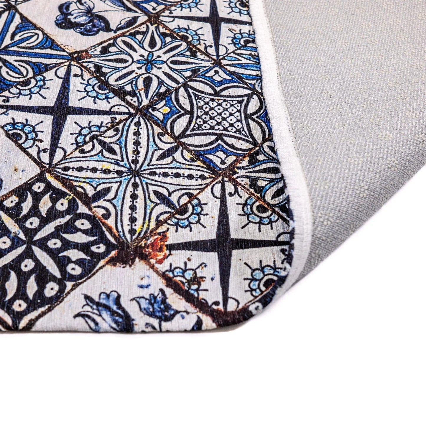 Tappeto Digital Chenille Azulejo C-3725 - LONORA
