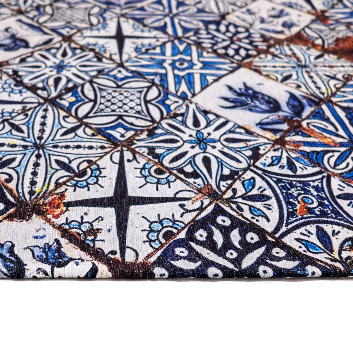 Tappeto Digital Chenille Azulejo C-3725 - LONORA