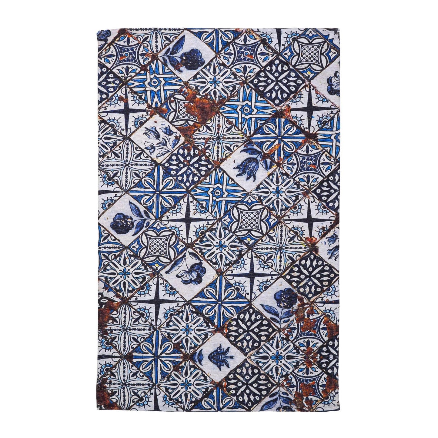 Tappeto Digital Chenille Azulejo C-3725 - LONORA