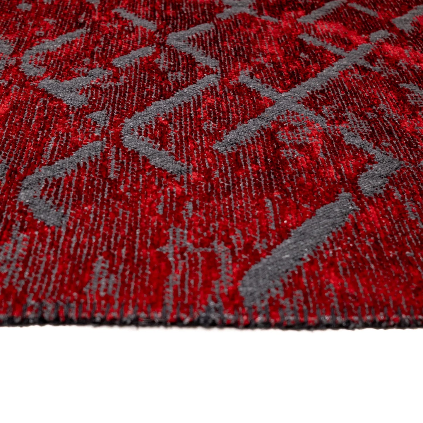 Tappeto Cotone/Ciniglia CRYSTAL Rosso - LONORA