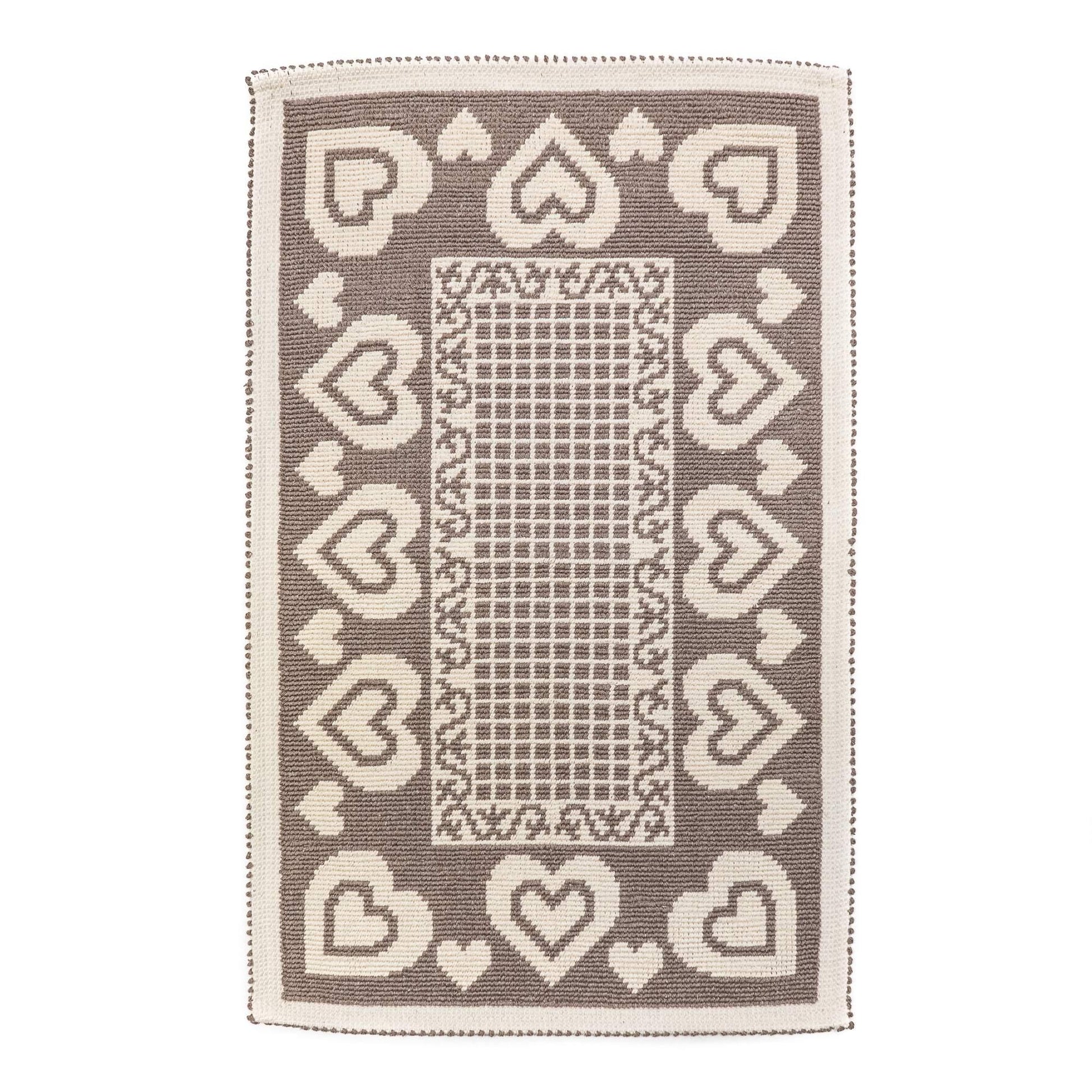 Tappeto Cotone HEARTS Beige - LONORA