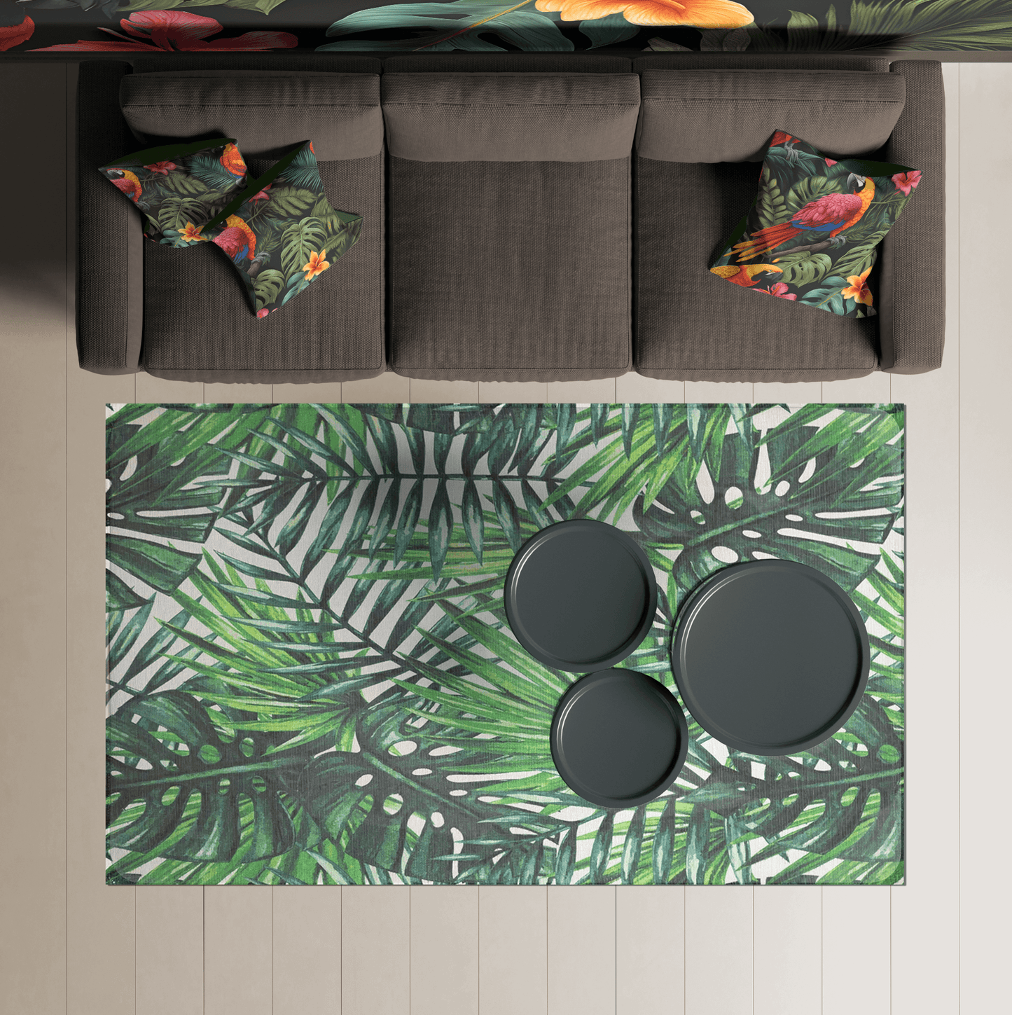 Tappeto Digital Chenille Jungle C-3671 - LONORA